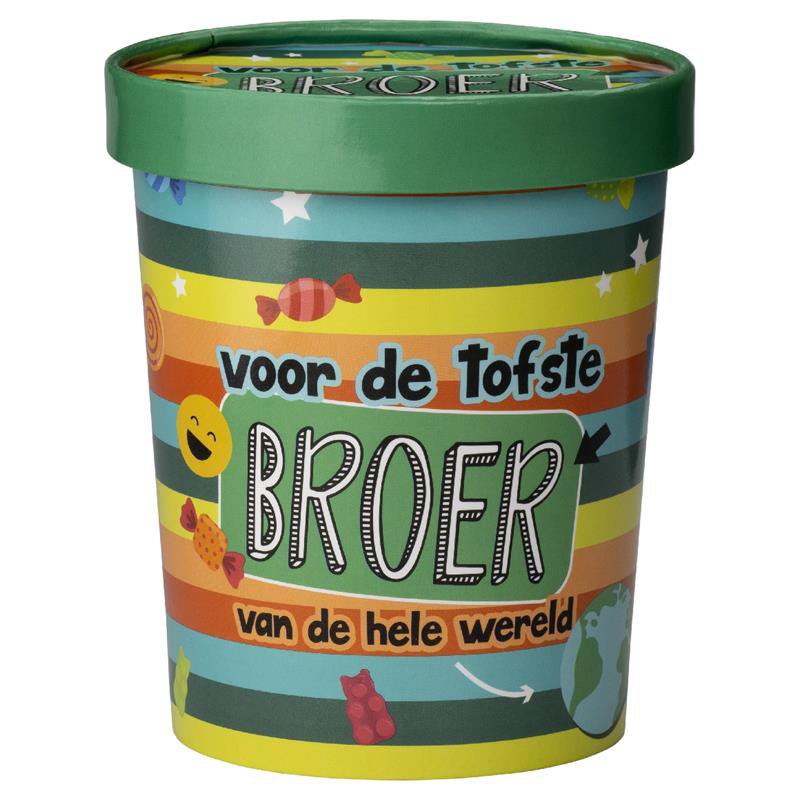 Snoeppot XL 'Voor de tofste broer'