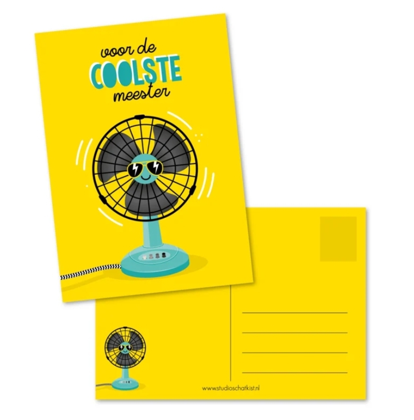 Kaartje 'Voor de coolste meester'