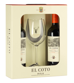 El Coto Crianza 2020 (Giftpack met 2 flessen en glas)