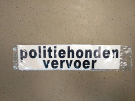 Sticker "politiehondenvervoer"