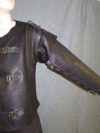 KNPV leather jacket with releasing sleeves