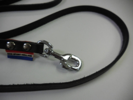 Leather leash with handle 12mm 1 meter