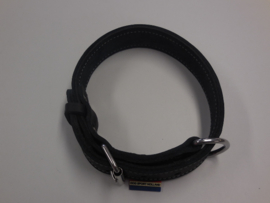 Dubbel leren halsband USA 4 x 60cm