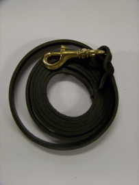 Leather leash 18mm x ca 2,20m brass hook