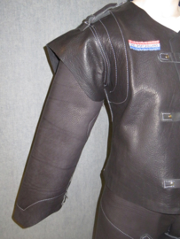 KNPV leather jacket with releasing sleeves