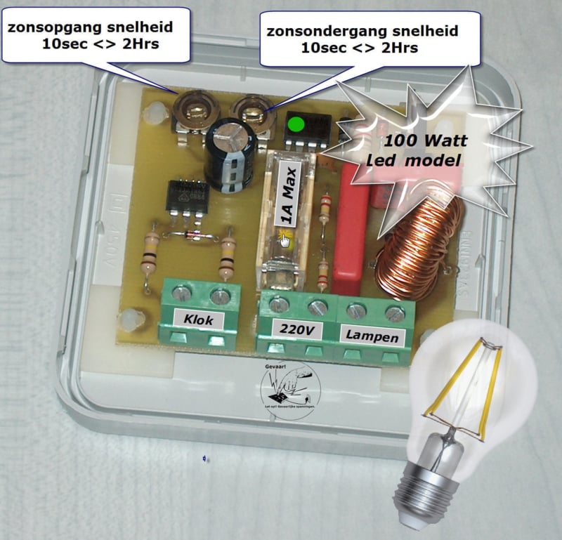 Led Lamp & (Eco) Gloeilamp Lamp Dimmer automaat 100 Watt Producten | dimmers