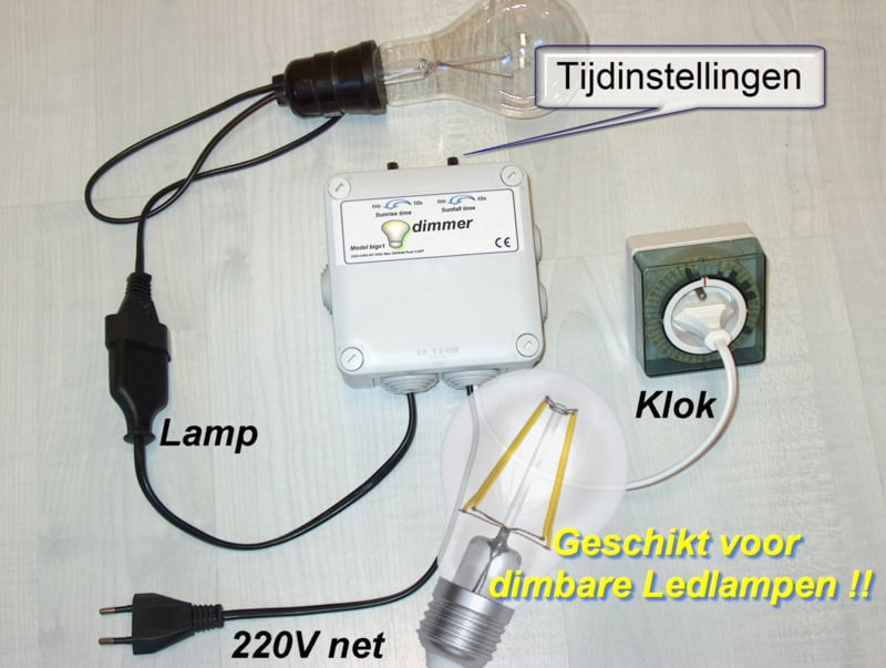 gas Actuator Figuur Led Lamp & (Eco) Gloeilamp Dimmer automaat 300 Watt | Producten | dimmers