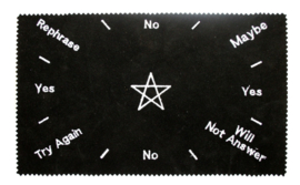 Pendelmat Pentagram zwart rechthoekig