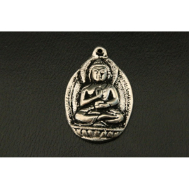Boeddha hanger, 5 cm, zilverkleurig