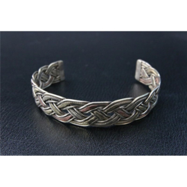 Armband Tibetaans Silver gevlochten, 3 soorten goudkleur