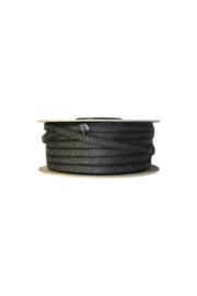 4 mm rond zwart koord per meter