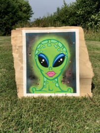 Origineel schilderij: Alien 001