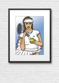 Print: Tennis meisje