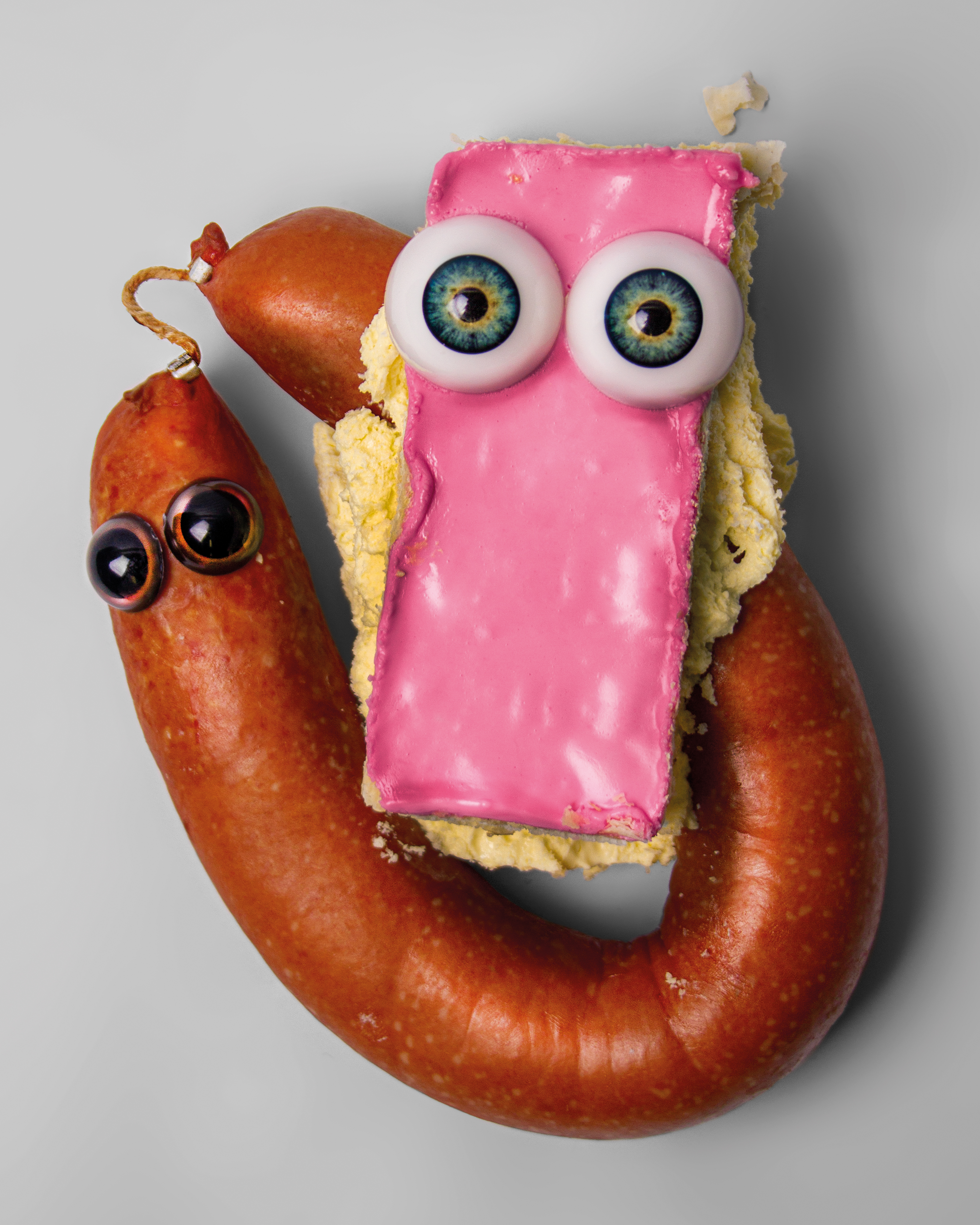 Fotokunst: Tompouce & Rookworst