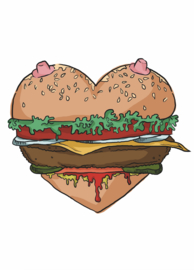 Print: Titty burger