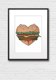 Print: Titty burger