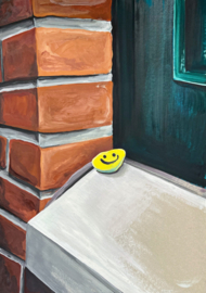 Schilderij: Happy stone