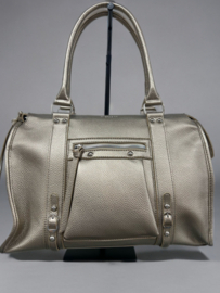 Tas Lederlook Goud Klein