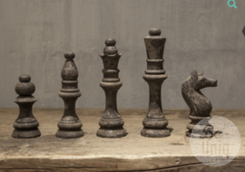 Set 5 schaakstukken | Grey finish