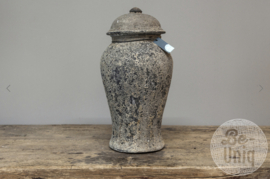Vaas met deksel Ratna | antique moss