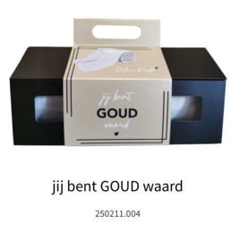 DekenKado “jij bent GOUD waard” 140CM X 180CM