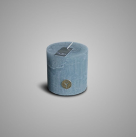RUSTIC CANDLE GREY BLUE D.10 H.10
