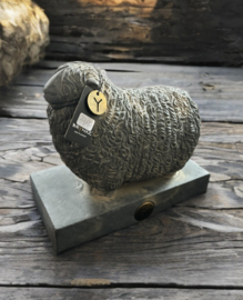 Statue Sheep Wool Maj. Vintage 24x12x22 A7822-1 Brynxz