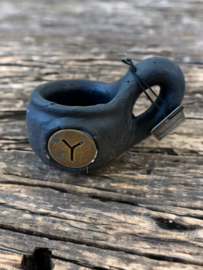 12226S-P1893 TEALIGHTCUP NOSTALGIC IND. BLACK S D.12 H.8