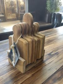 Houten onderzetters  H.20 L.15 D.10