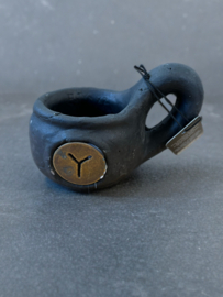 12226S-P1893 TEALIGHTCUP NOSTALGIC IND. BLACK S D.12 H.8