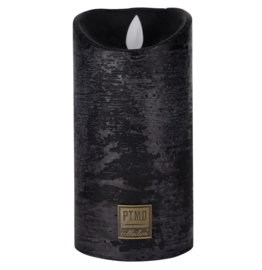 PTMD LED Light Candle rustic black moveable flame L