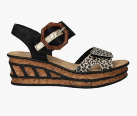 Rieker Sandalen Zwart Dames