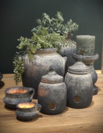 Brynxz Pot and Top Nostalgic Ancient Clay L D.13 H.24 Y0083-B-N4