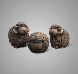 Set Of 3 Sheep Classic Majestic Brown D.14 H.14 A7980LMS-10