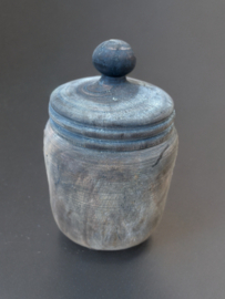 Houten pot met deksel S H.17 D.12