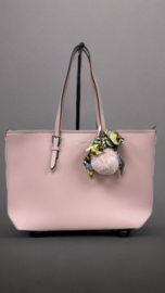 Tas Lederlook Roze, incl. schouderband