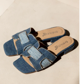 Sera | Slipper Zilver/Dark Blue/Light Blue