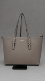 Tas Lederlook Groot Bruin/Beige, incl. schouderband