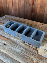 12479S-P347 TRAY RECTANGULAR 5 PARTS IND. VINTAGE 32x14x8