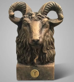 Statue Ram Majestic Brown 19X16X27 A7928-10
