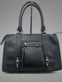 Tas Lederlook Zwart Klein