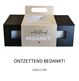 DekenKado “ONTZETTEND BEDANKT!” 140CM X 180CM