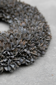 Bakuli wreath Dark-grey wash 40CM