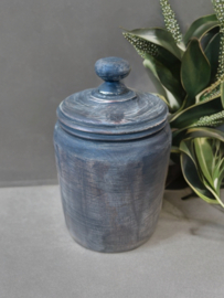Houten pot met deksel M H.20 D.13