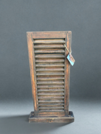 Houten divider donkerbruin  Circa H.75 L.40 D.8