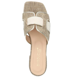 Sera | Slipper Goud/Taupe/Beige