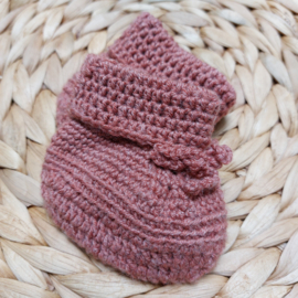 Zachte baby slofjes | Vieux roze