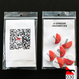 Set van 6 verschillende Utrechtse magneetjes