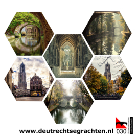 Hexagonprint 'De Oudegracht'