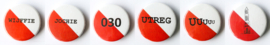 Set van 6 verschillende Utrechtse magneetjes